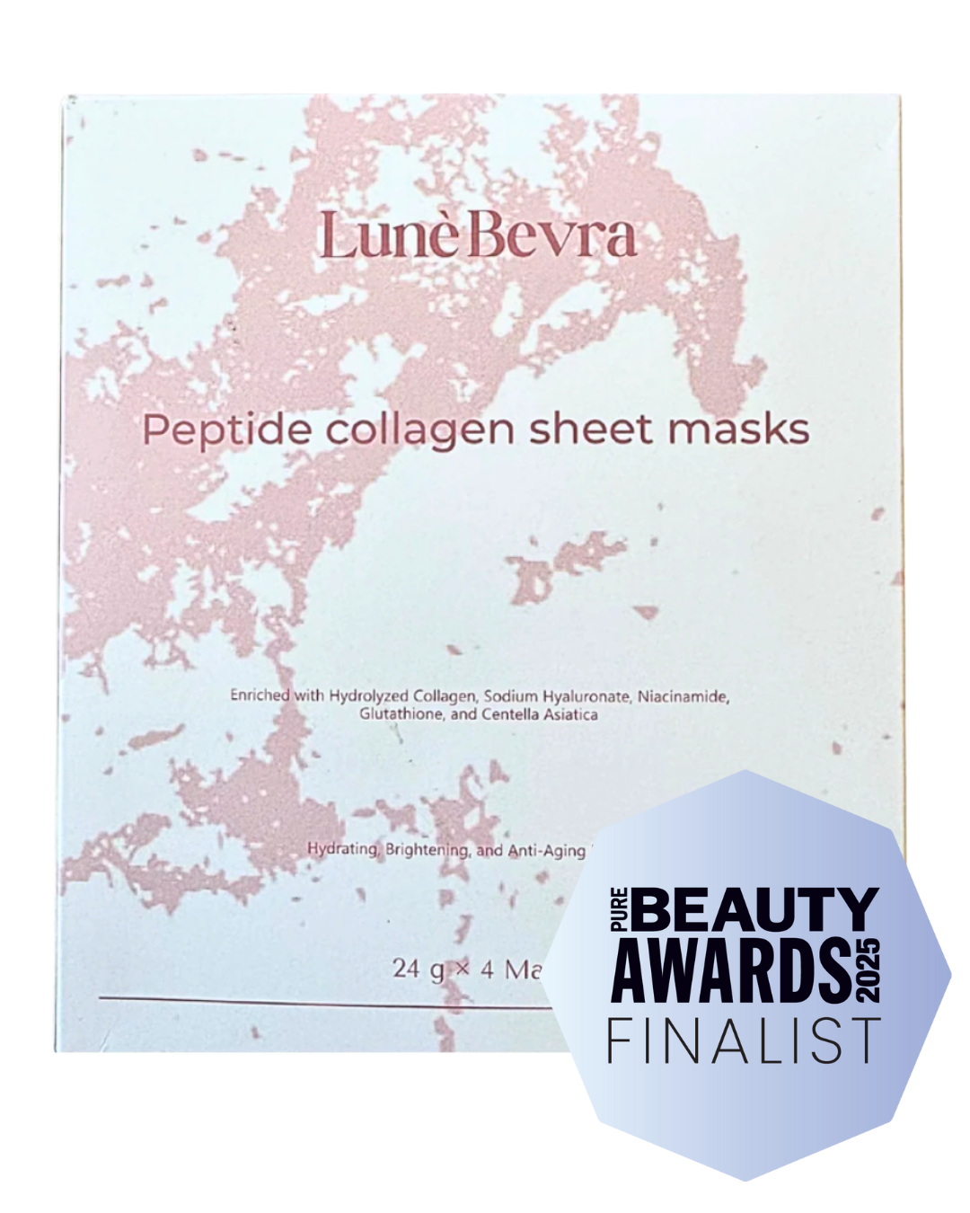 Peptide Collagen Sheet Masks - Anti-Aging Face Masks | LunèBevra x4 Masks