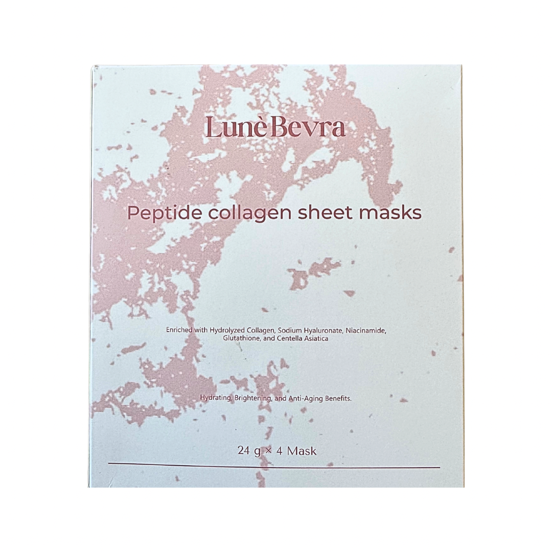 Peptide Collagen Sheet Masks - Anti-Aging Face Masks | LunèBevra x4 Masks