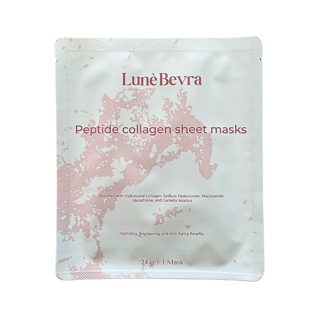 Peptide Collagen Sheet Masks - Anti-Aging Face Masks | LunèBevra x4 Masks